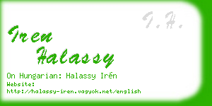 iren halassy business card